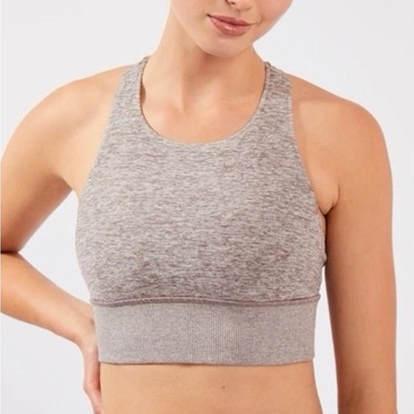 Alo Yoga Heathered Plum Bra - Picture 2 of 6